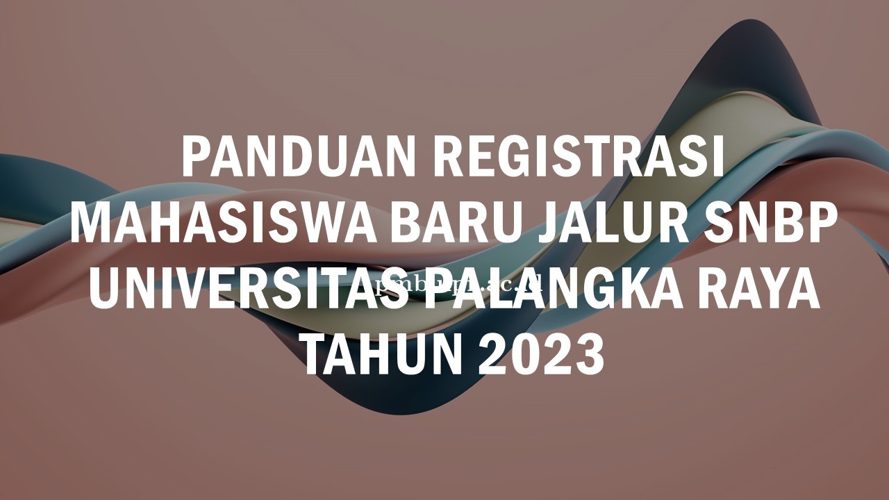 PANDUAN REGISTRASI MAHASISWA BARU JALUR SNBP UPR TAHUN 2023 